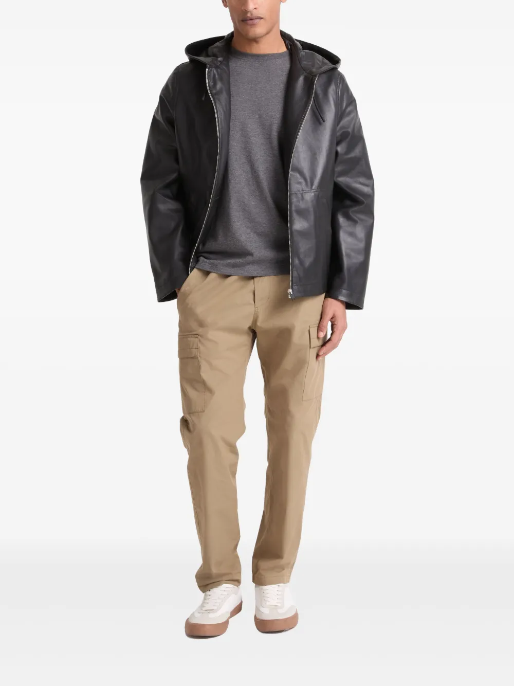 Yves Salomon leather hood jacket | Hooded Jackets | Image 2