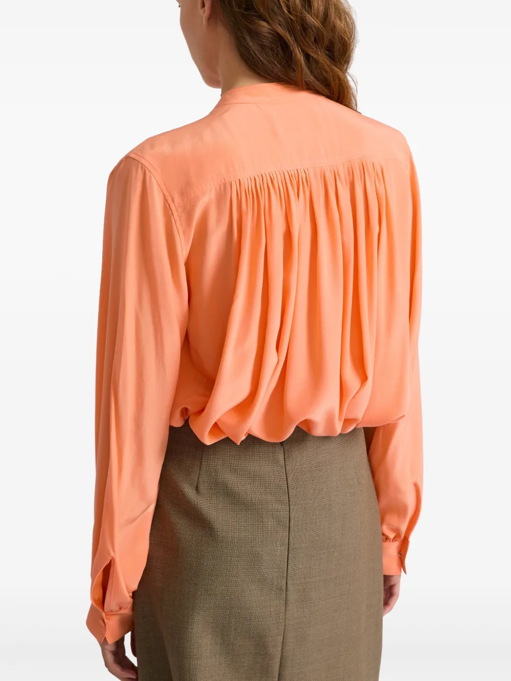 Yves Salomon Zijden blouse Groen