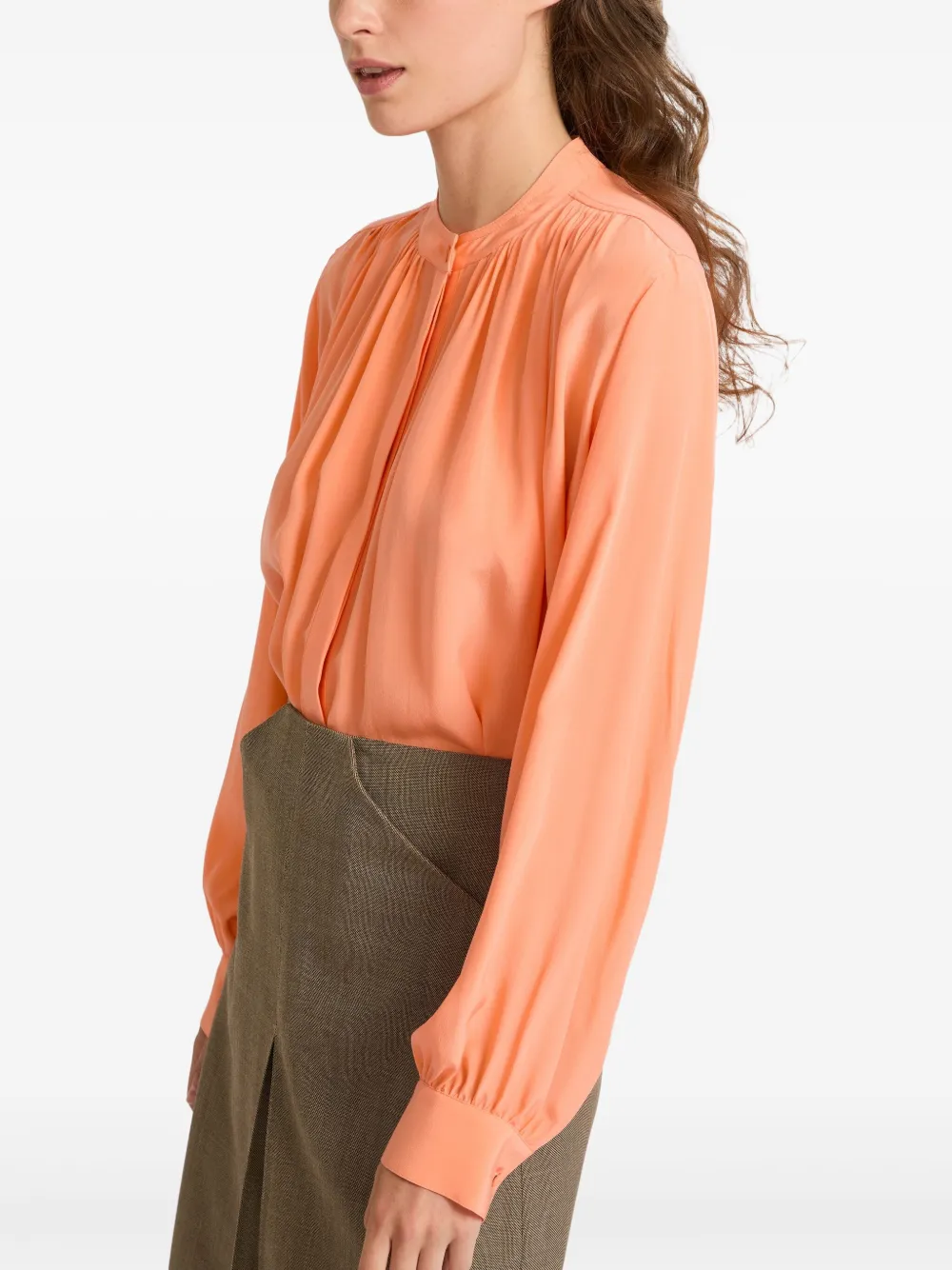 Yves Salomon Zijden blouse Groen