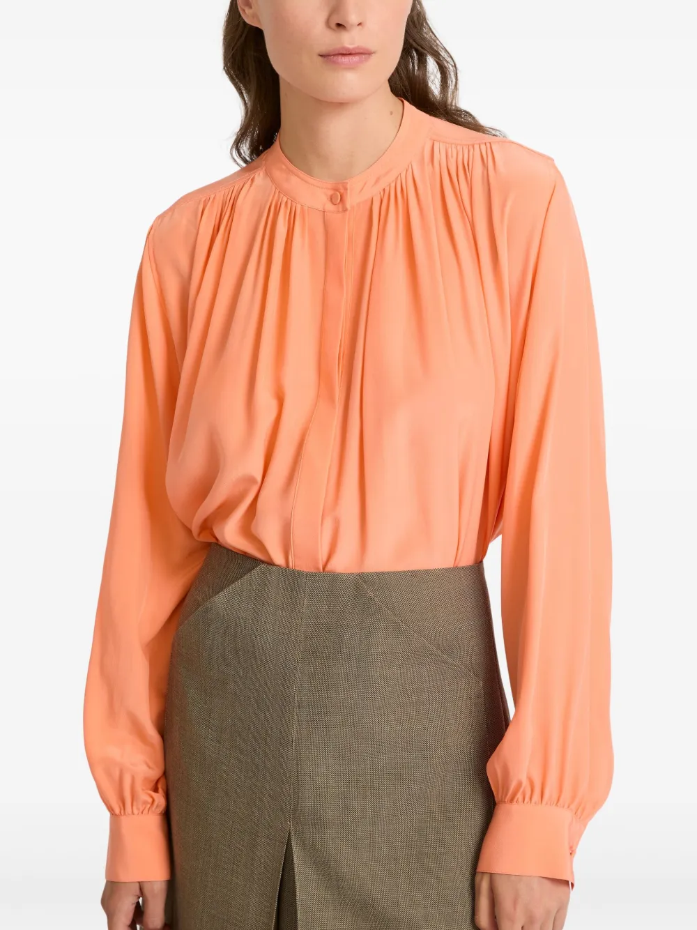 Yves Salomon Zijden blouse Groen