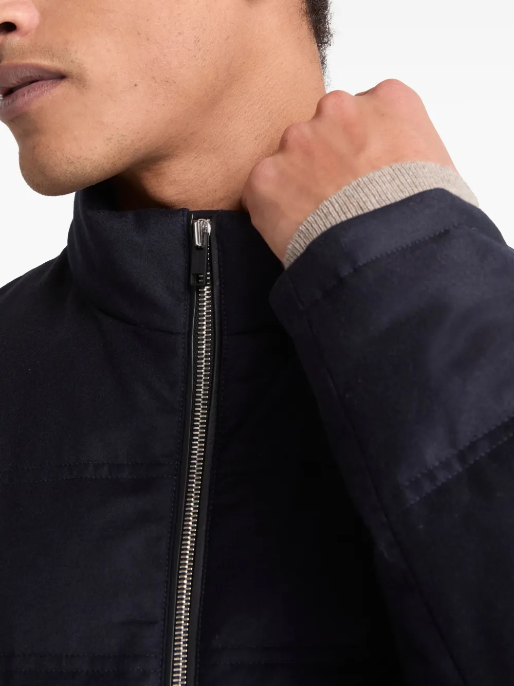 Yves Salomon Gewatteerd jack Blauw