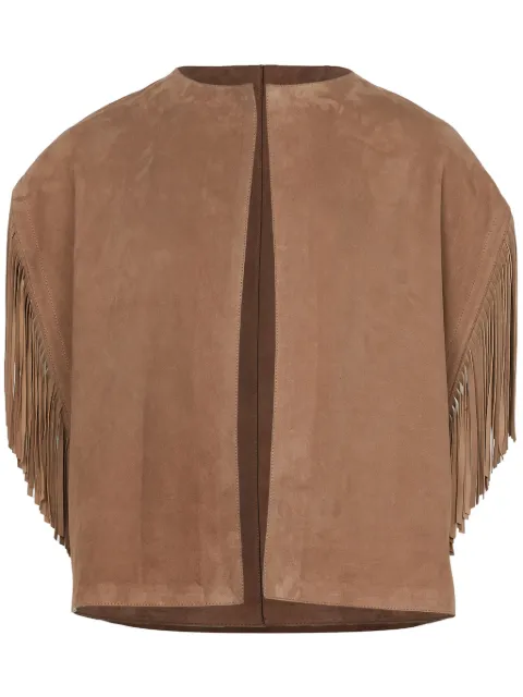 Yves Salomon fringed-trim jacket