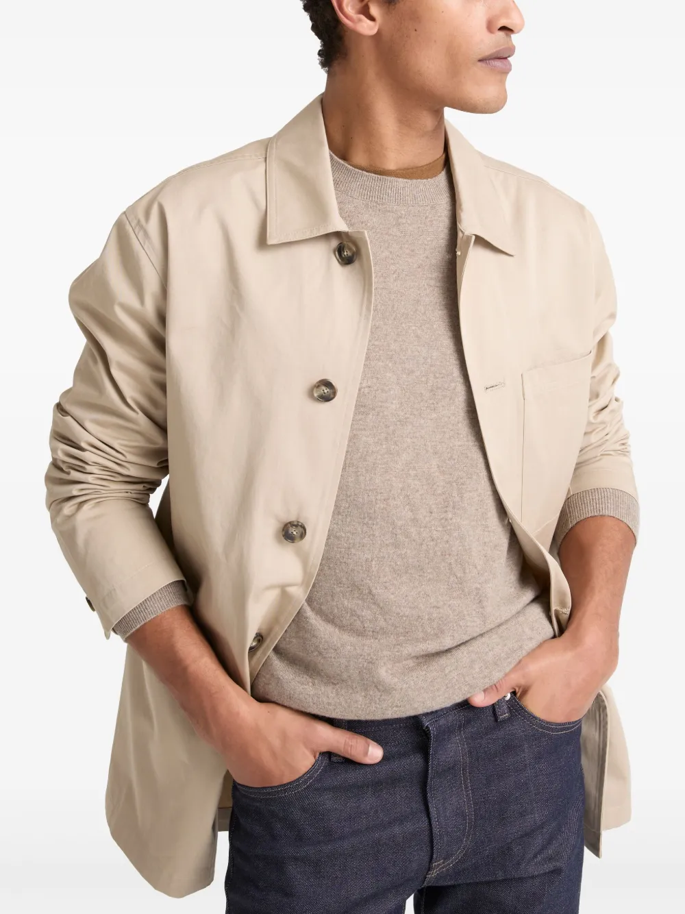 Yves Salomon Katoenen shirtjack Beige