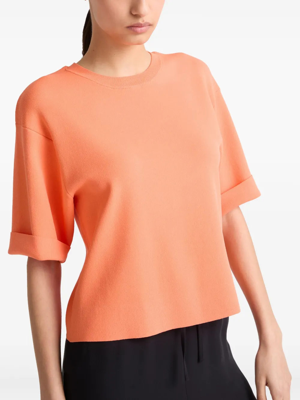 Yves Salomon Cropped T-shirt Oranje