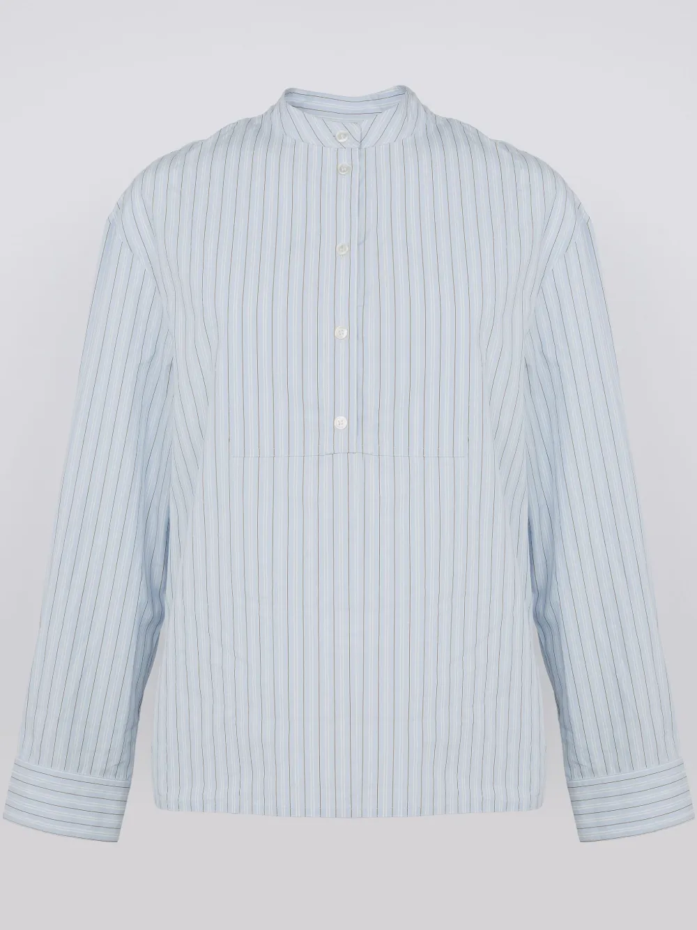 Yves Salomon Blusa in popeline di cotone a righe