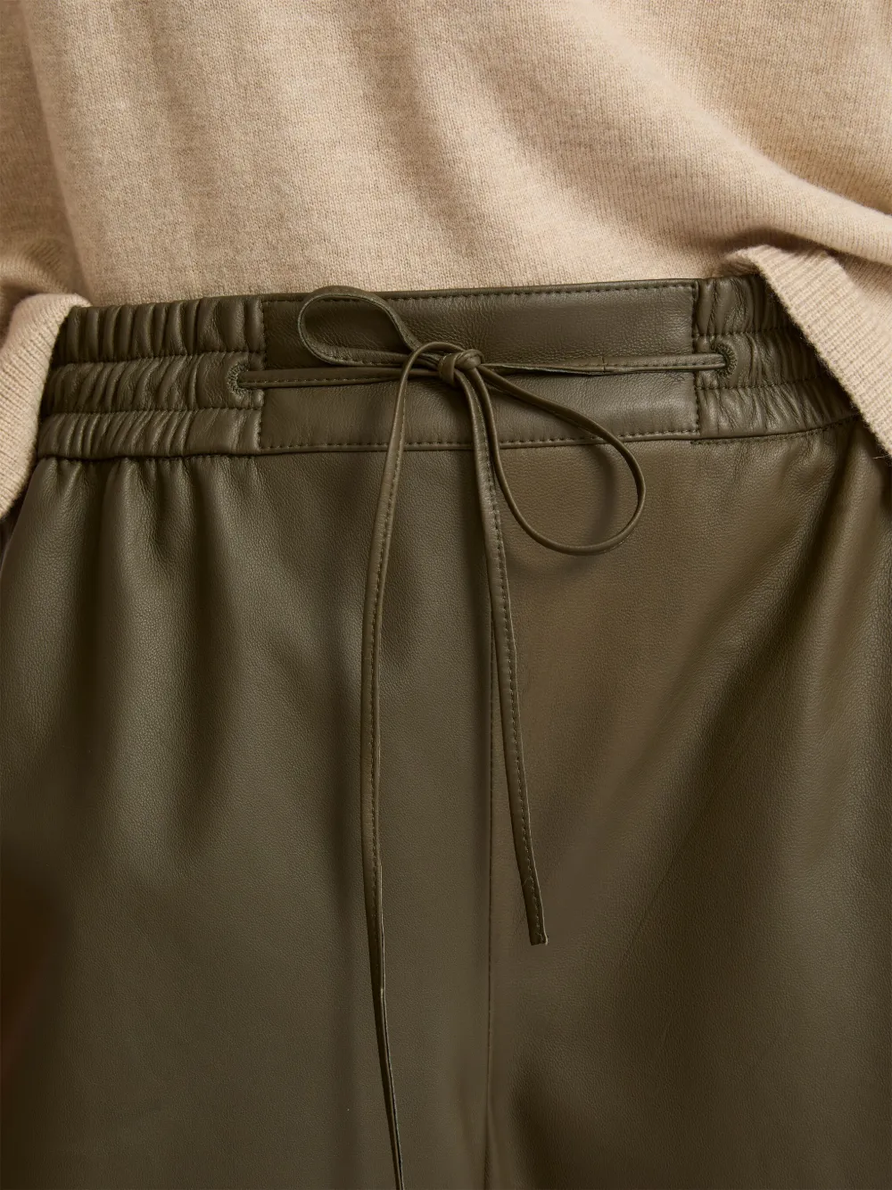 Yves Salomon Lambskin Culotte Pants In 绿色