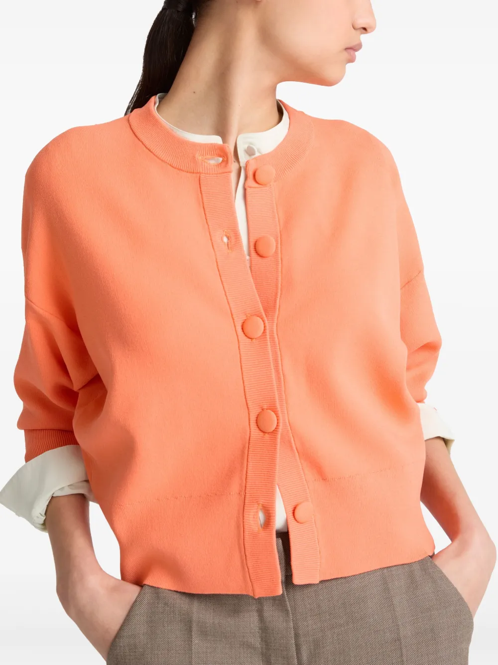 Yves Salomon Cropped vest Oranje