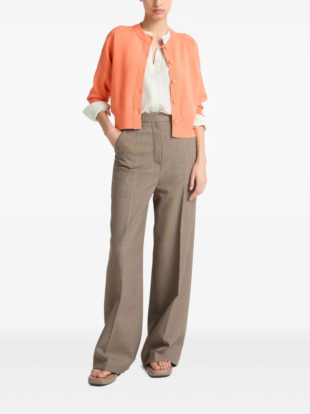 Yves Salomon Cropped vest Oranje