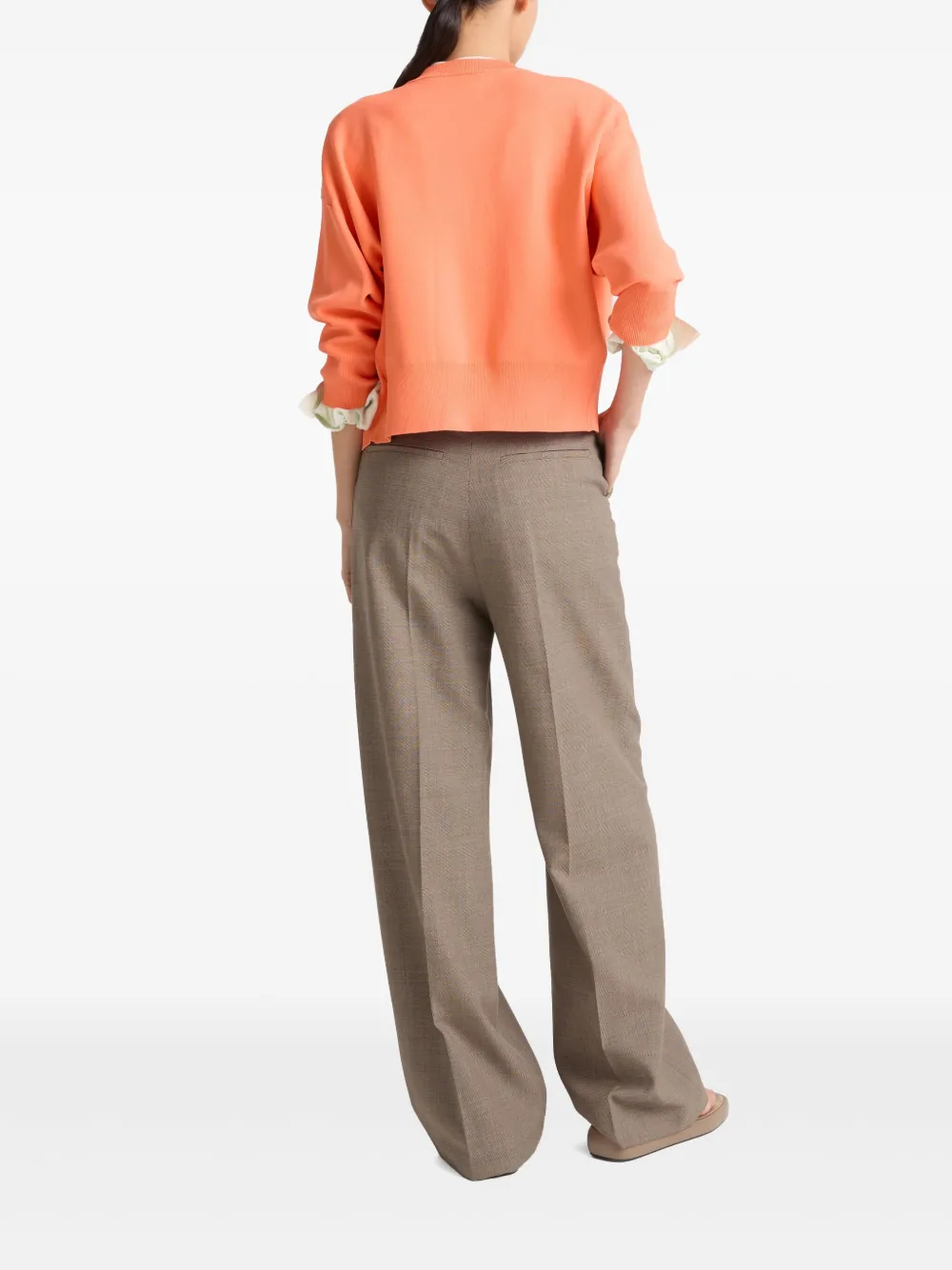 Yves Salomon Cropped vest Oranje