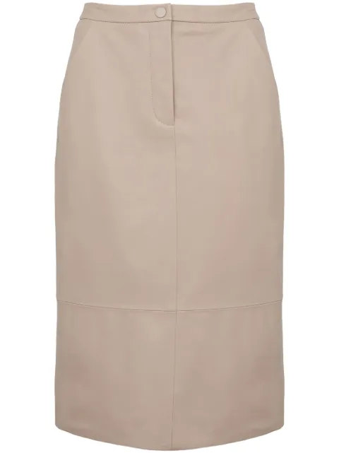 Yves Salomon leather pencil skirt