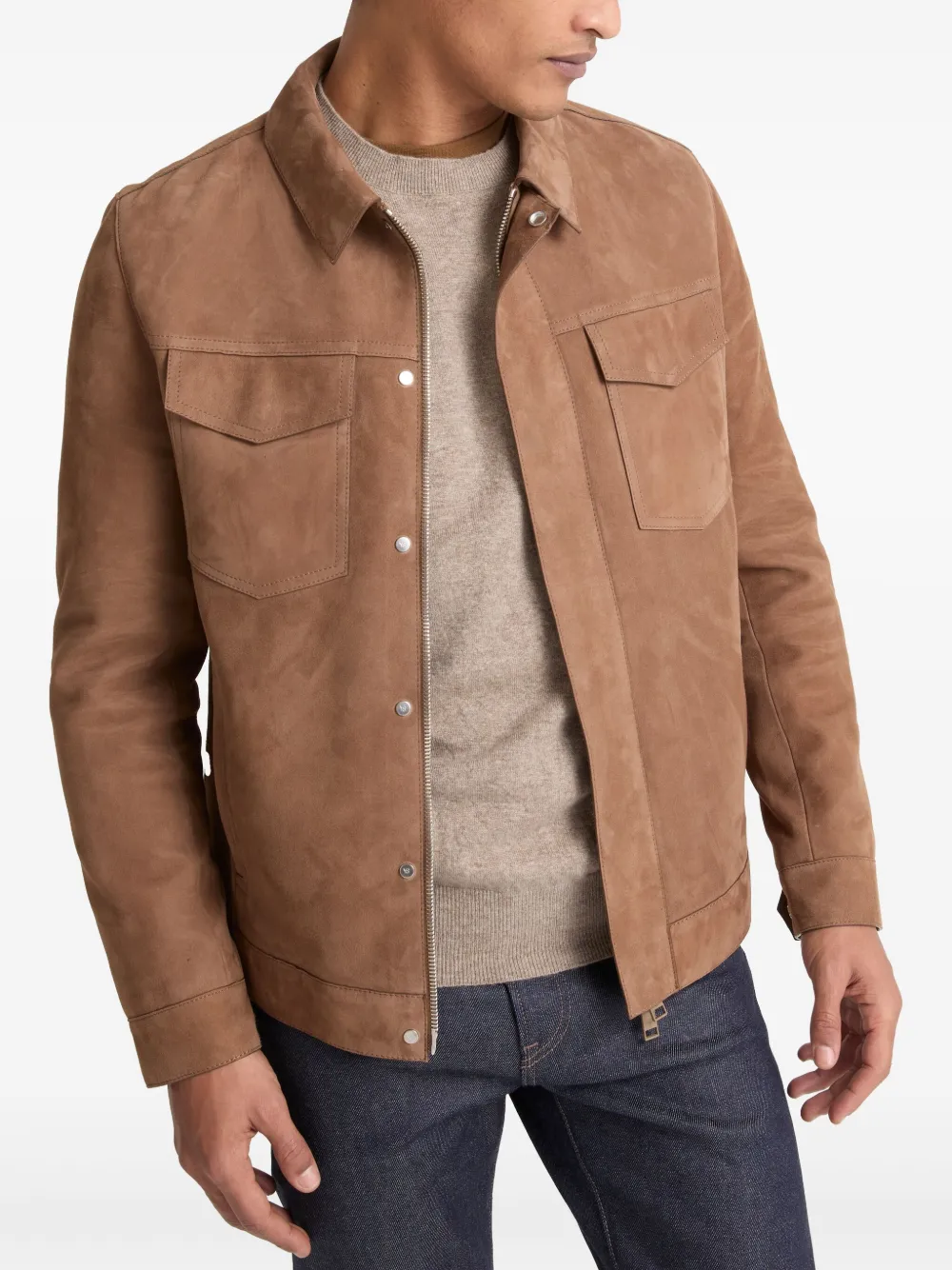 Yves Salomon Suède jack Beige