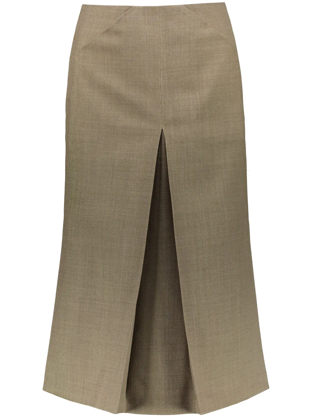 Yves Salomon Rok met wolsplit Beige