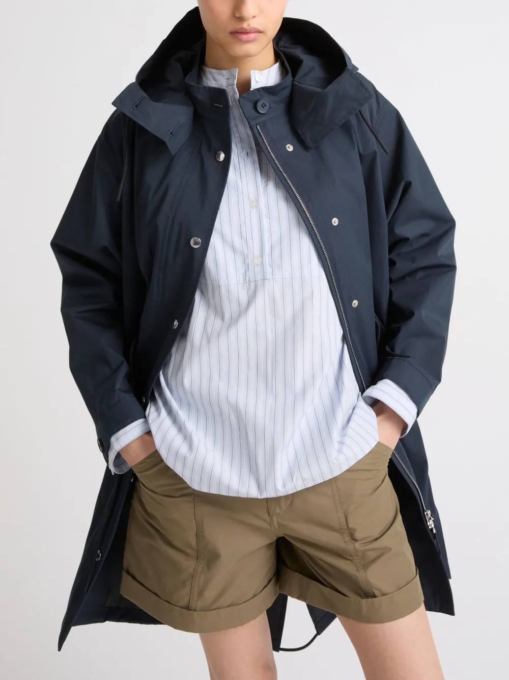 Yves Salomon Waterproof parka Blauw