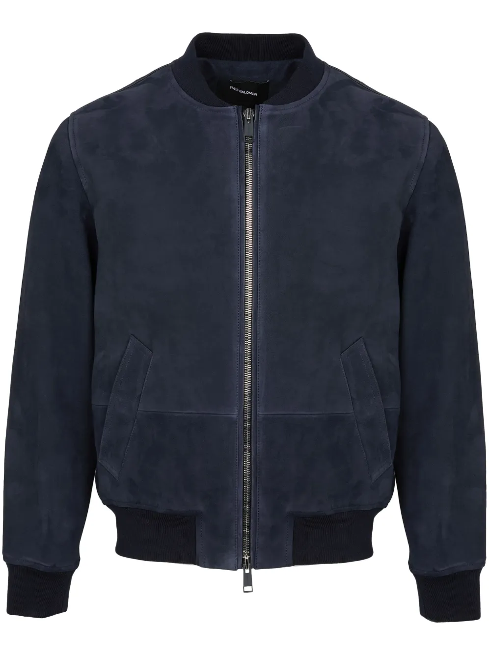 Yves Salomon suede bomber jacket | Blue | Image 1