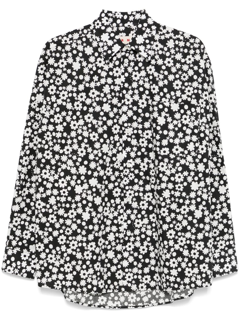 Marni floral-print shirt - Black