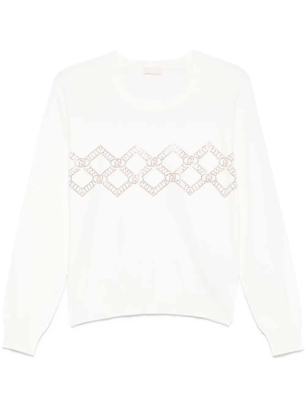 LIU JO Sweater verfraaid met logo Wit