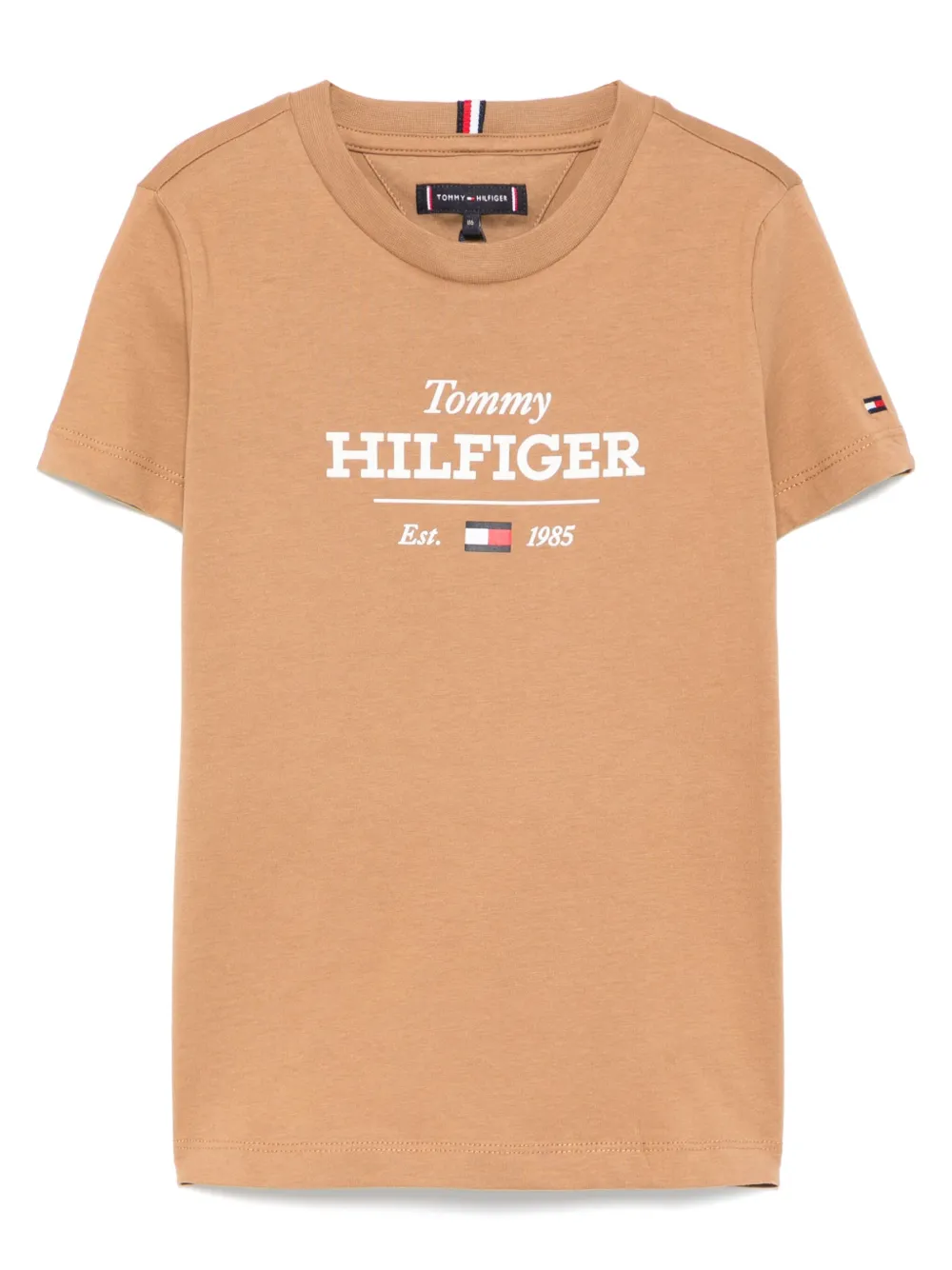 Tommy Hilfiger Junior Logo-print T-shirt In 褐色