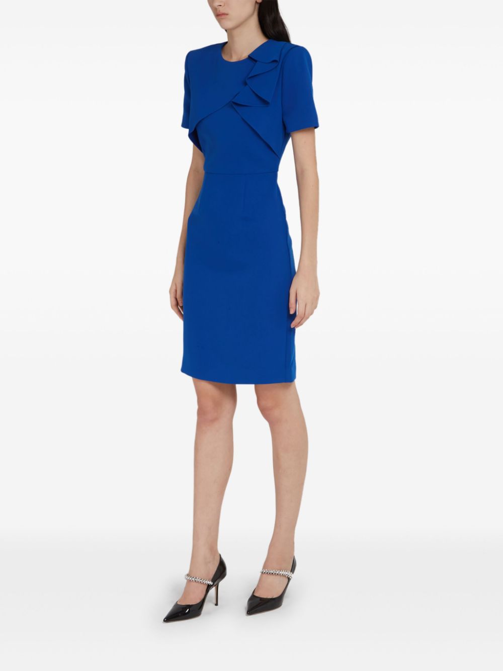 Roland Mouret Jurk met ruches - Blauw