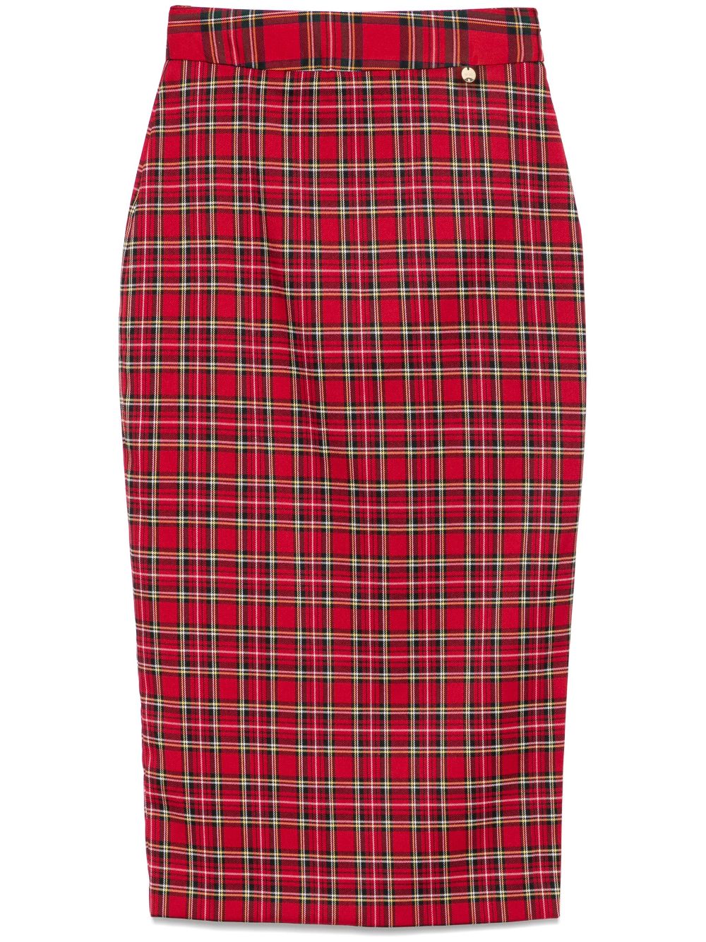 LIU JO tartan midi skirt - Red