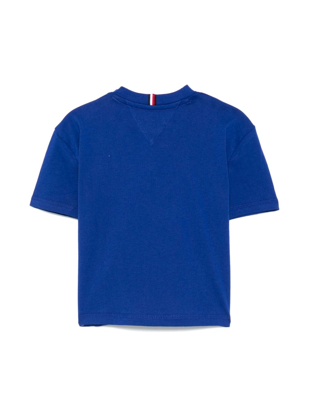 Tommy Hilfiger Junior logo-embroidered T-shirt - Blauw