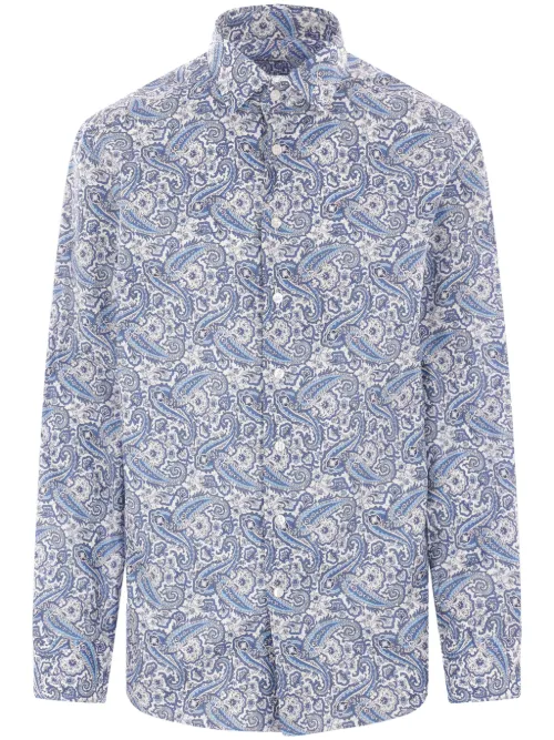 Chemise en popeline à imprimé cachemire - ETRO - Modalova
