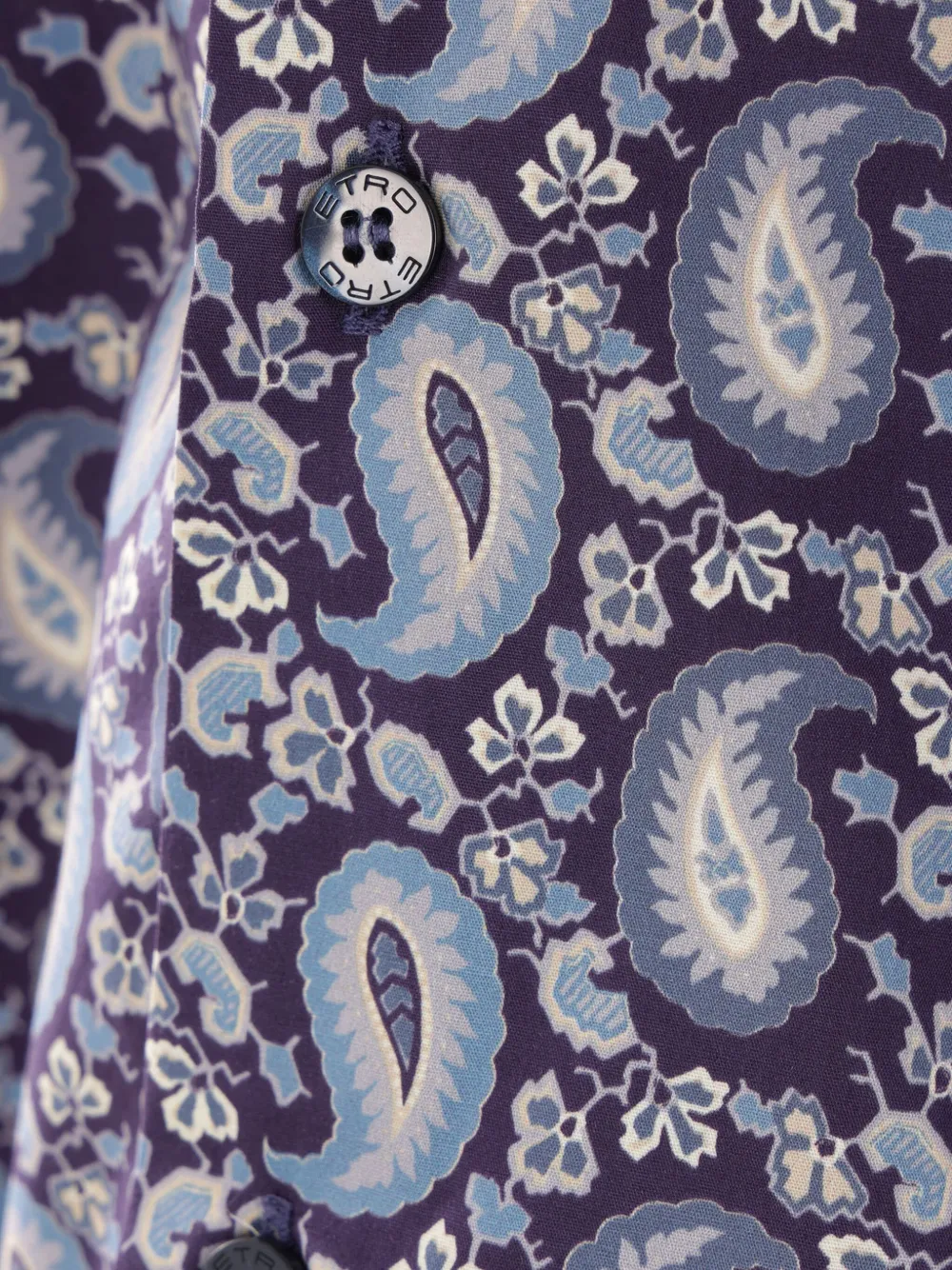 ETRO Popeline overhemd met paisley-print Blauw