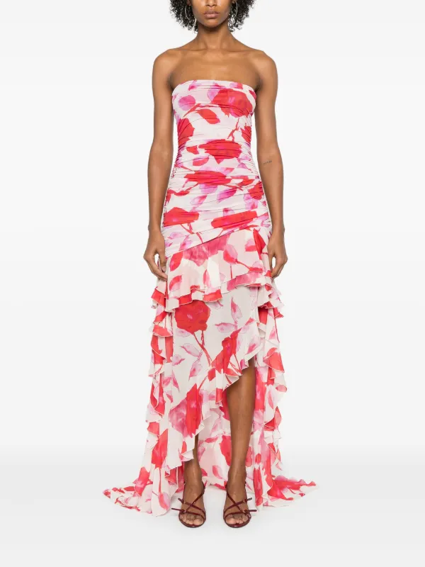 Blumarine Abito Lungo Con Stampa Toni Neutri FARFETCH IT