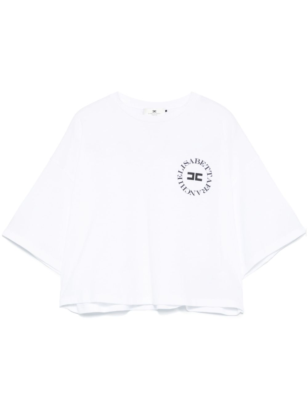 cropped logo-print T-shirt