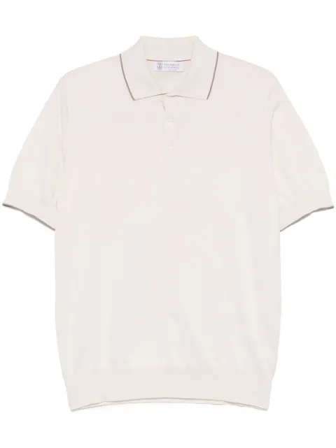 Brunello Cucinelli polo à bords contrastants