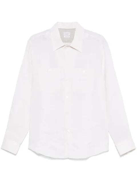 Brunello Cucinelli slub-texture shirt