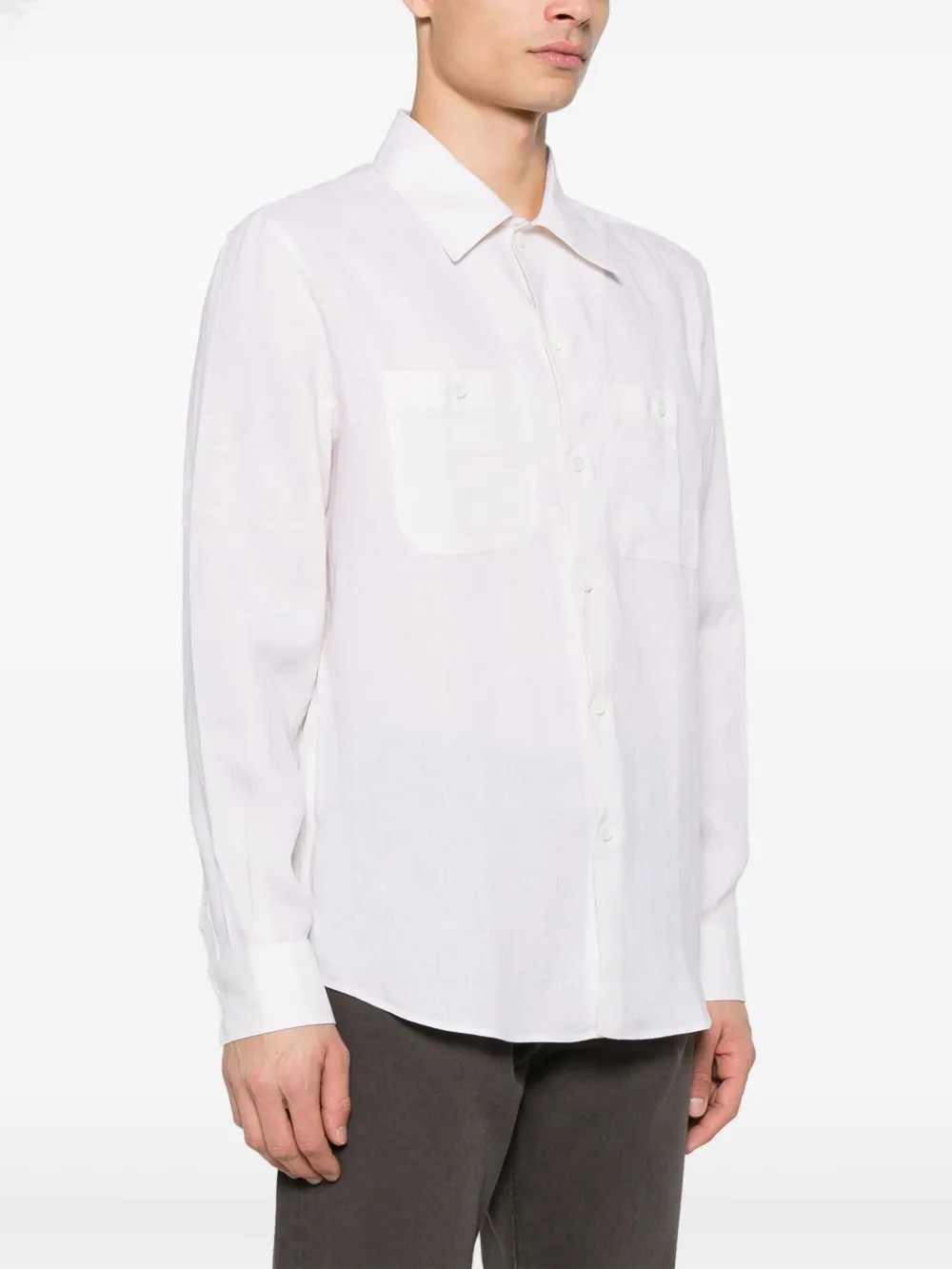 Brunello Cucinelli Overhemd met slub-textuur Beige