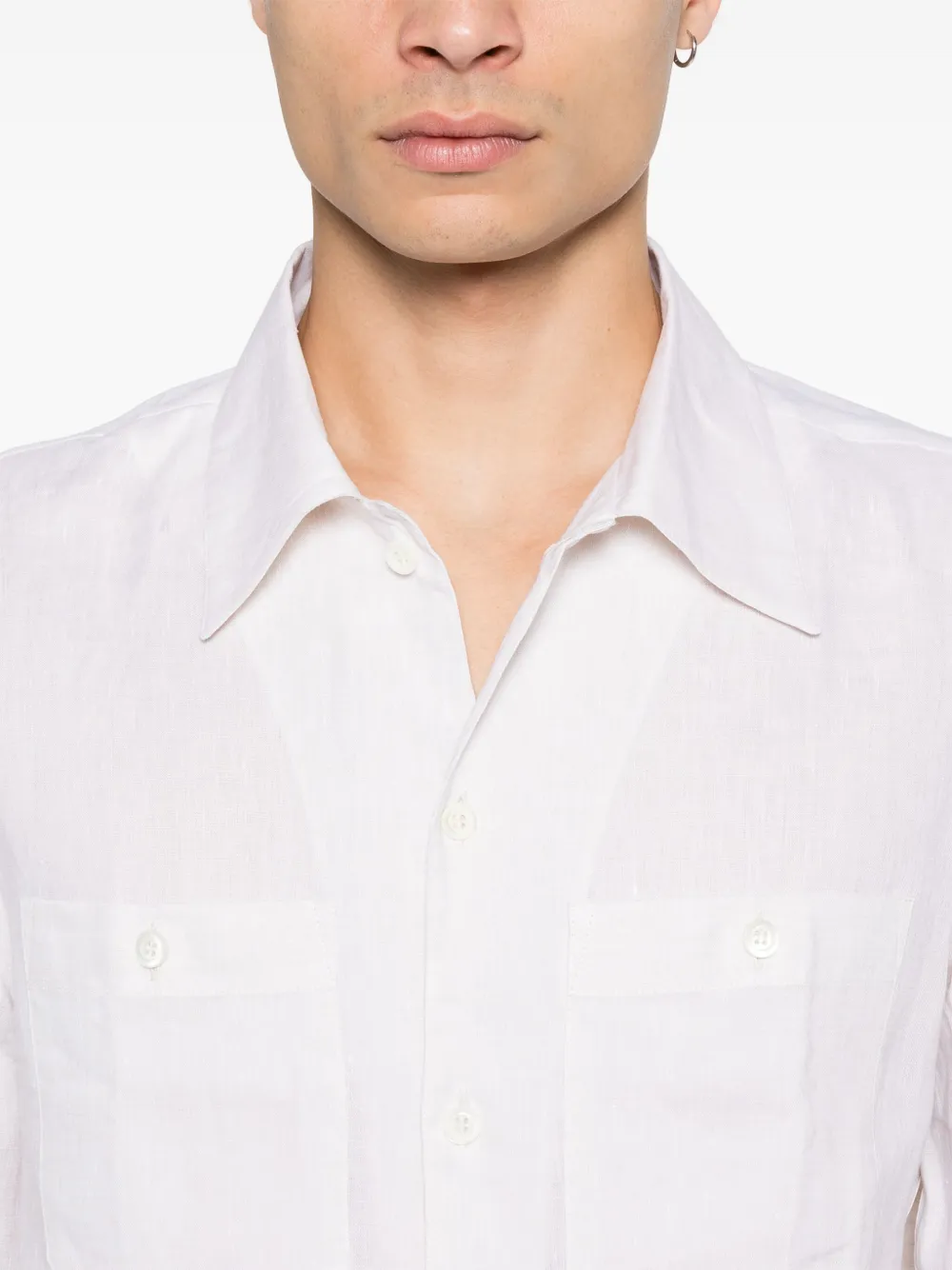 Brunello Cucinelli Overhemd met slub-textuur Beige
