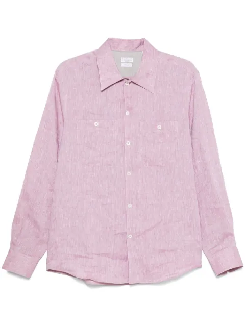 Brunello Cucinelli slub-texture shirt
