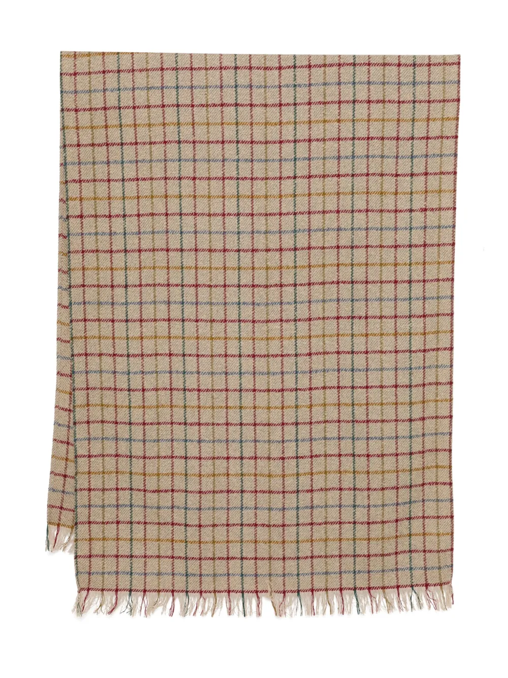 Pre-owned Valentino 1980s Checked Scarf In Neutrals