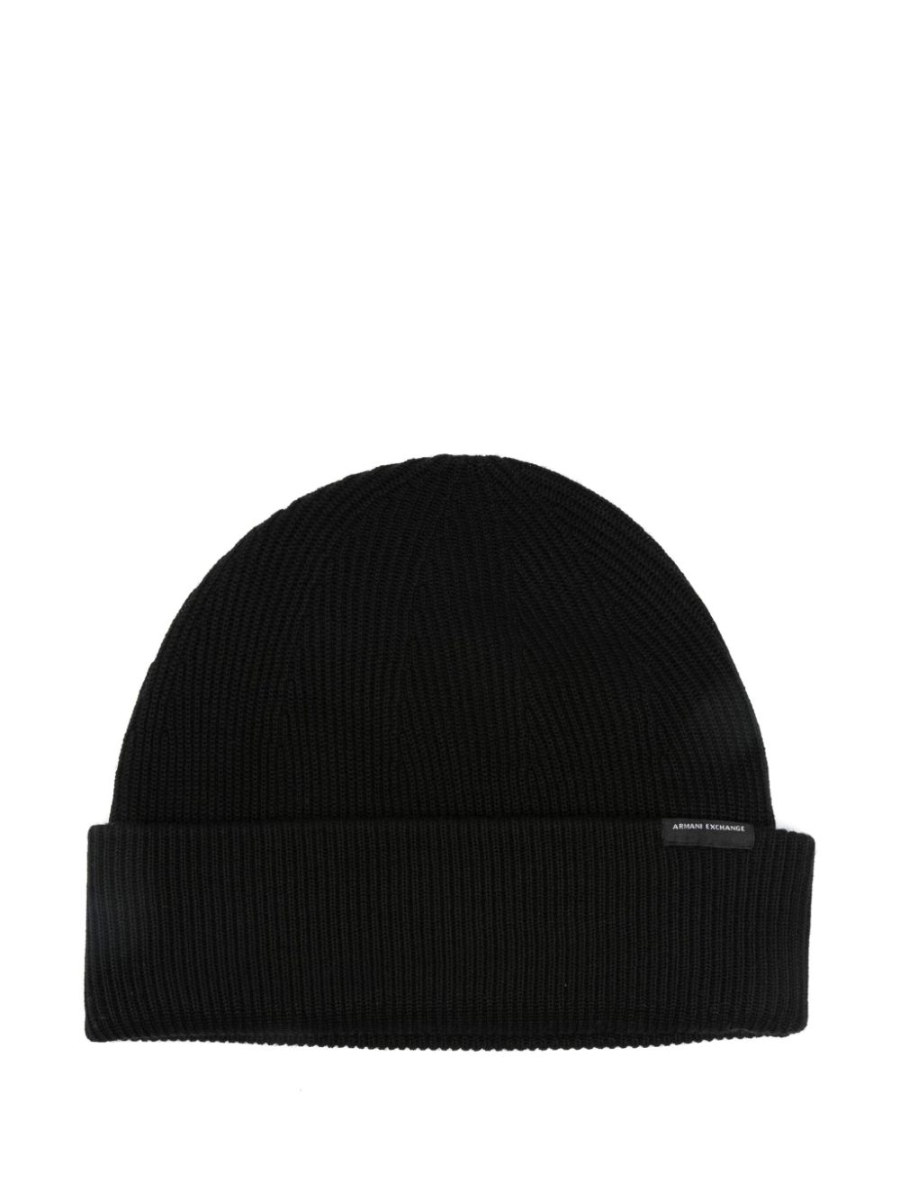 Armani Exchange ribbed beanie - Black