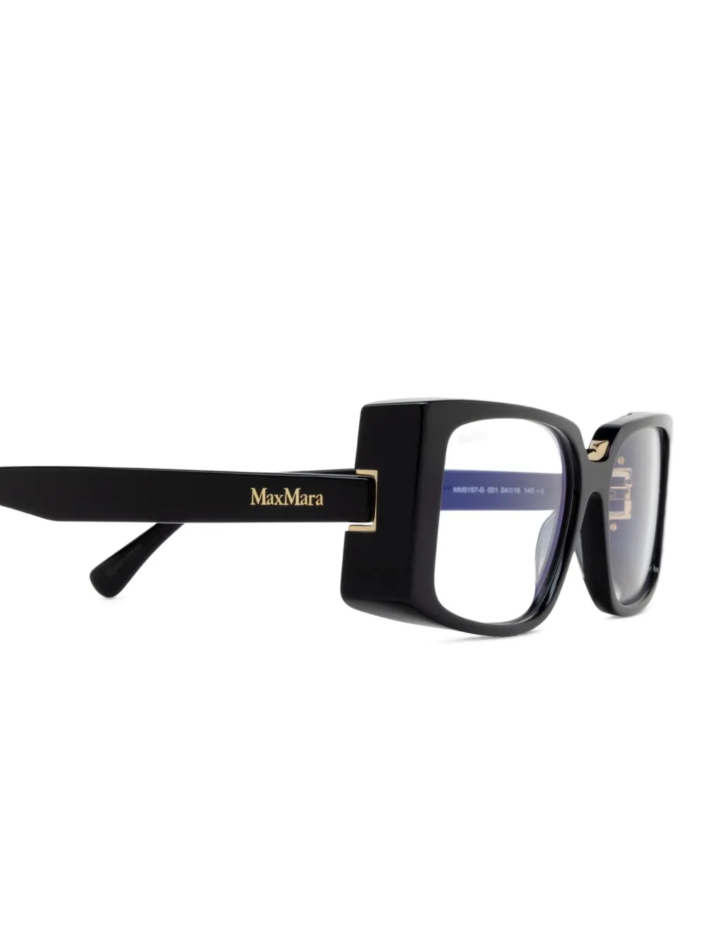 Max Mara Eyewear Bril met rechthoekig montuur Zwart