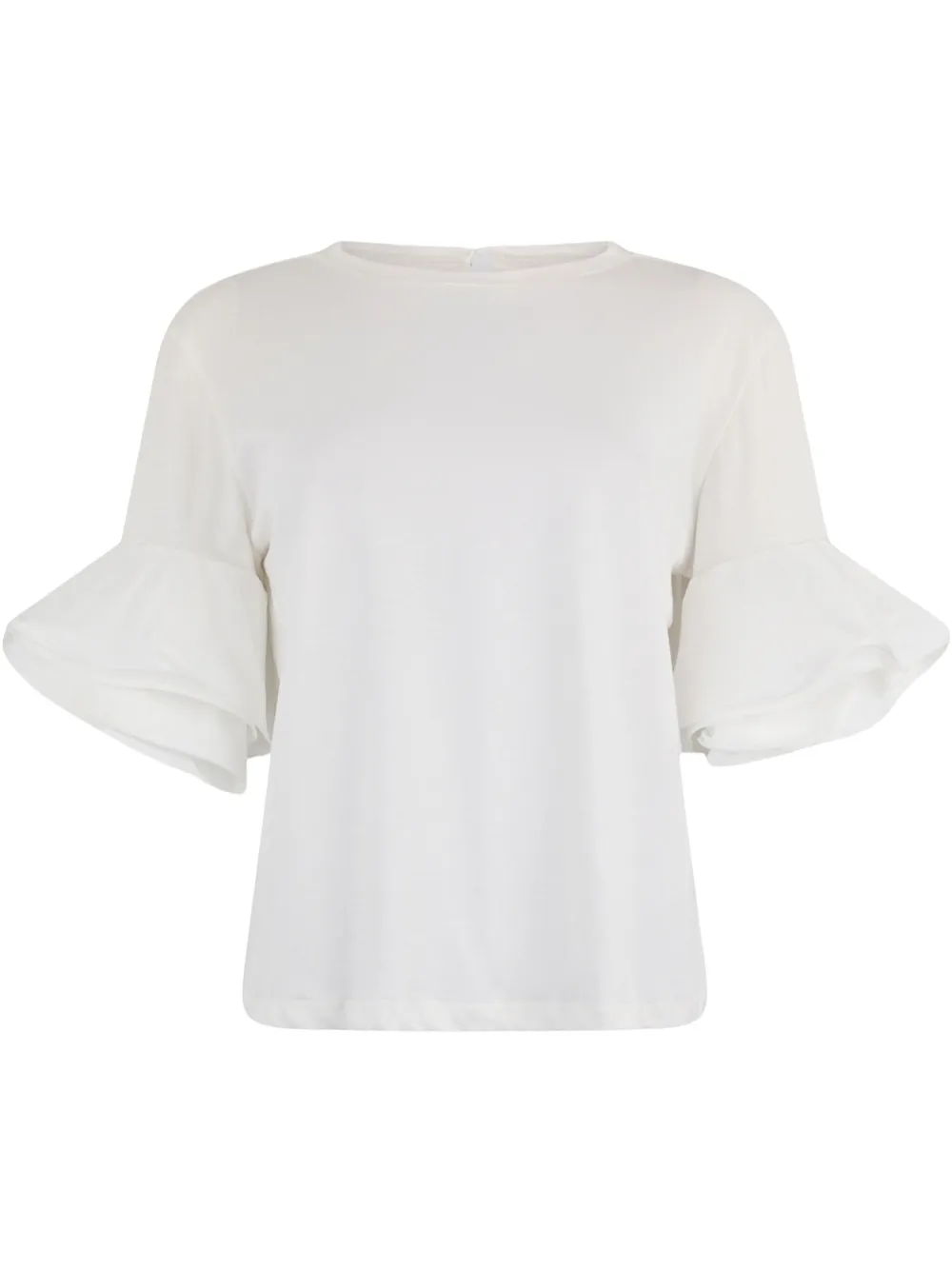 flounce-sleeve T-shirt