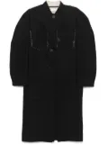 LITKOVSKA frayed-brim coat - Black