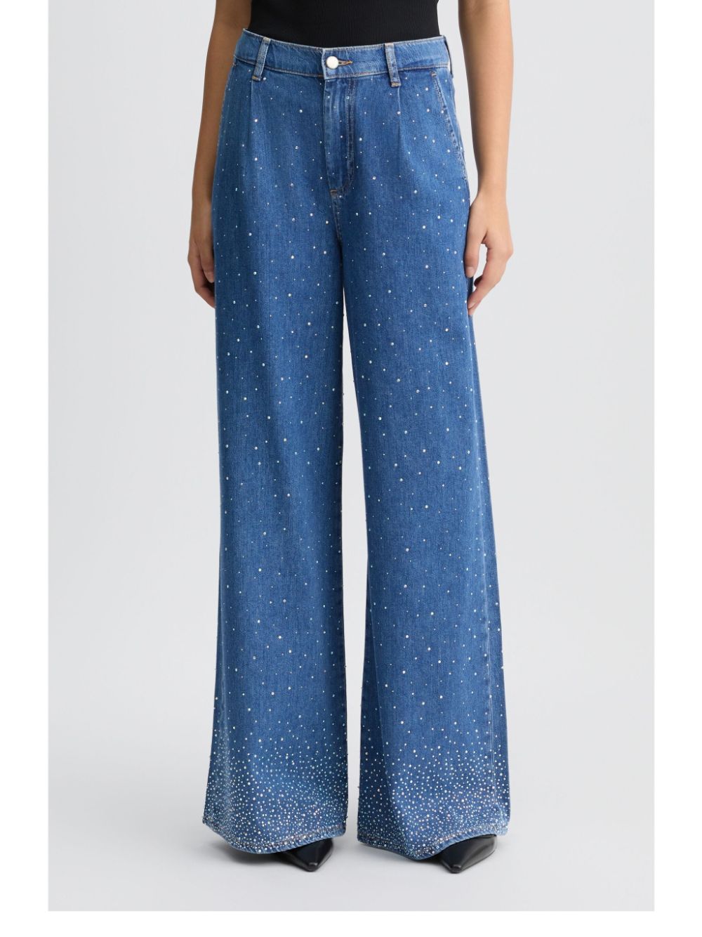 LIU JO flared rhinestone jeans - Blauw