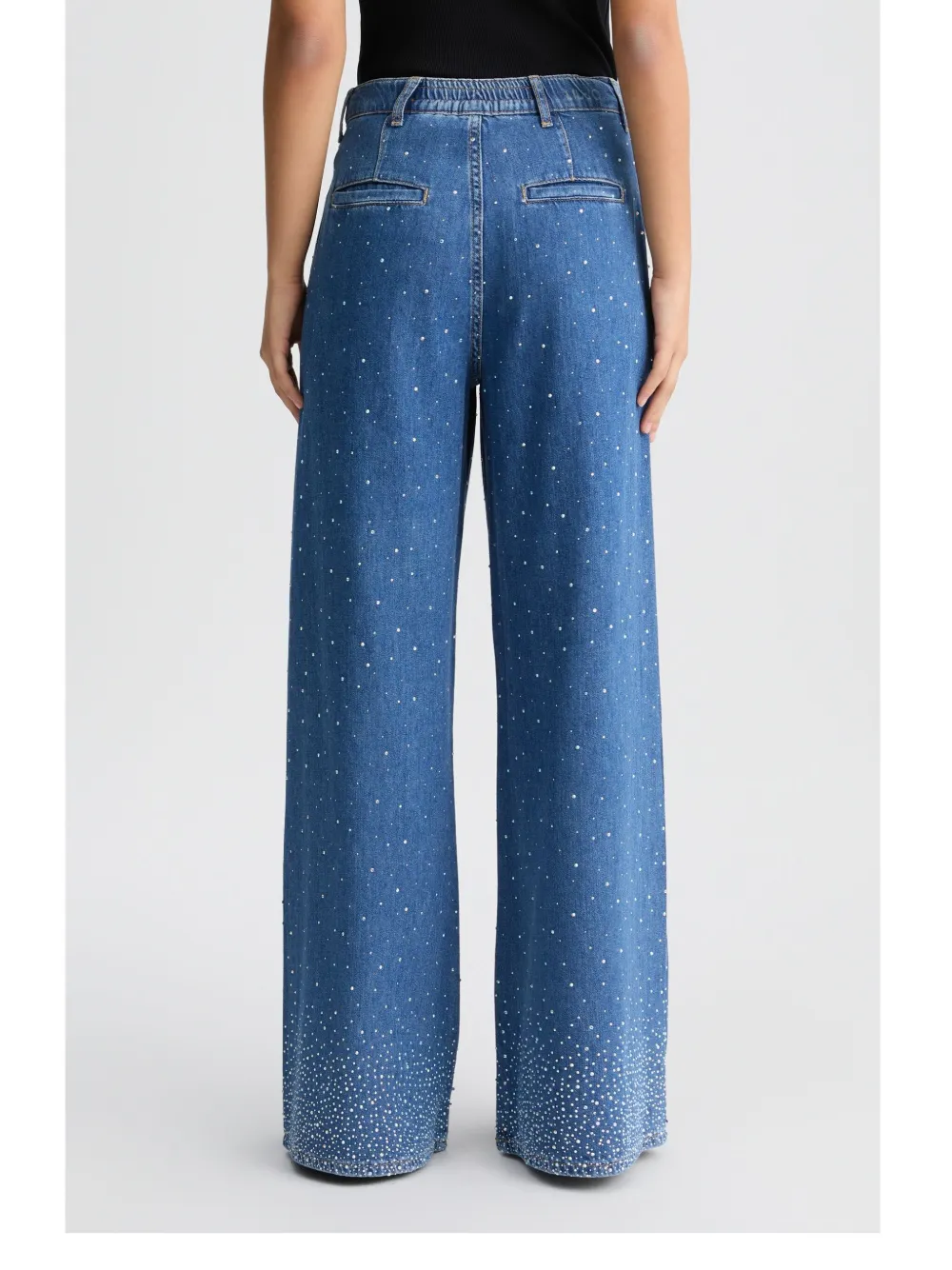 LIU JO Flared jeans met stras Blauw