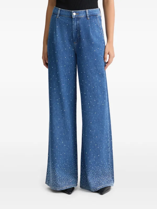 LIU JO Flared Rhinestone Jeans | Blue | FARFETCH
