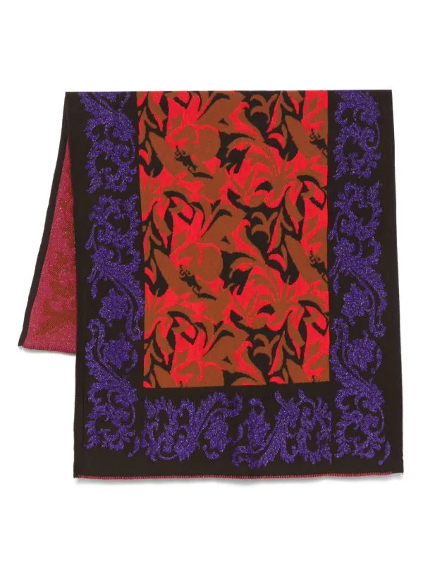 Versace Pre-owned 2000s Jacquard Scarf in Brown