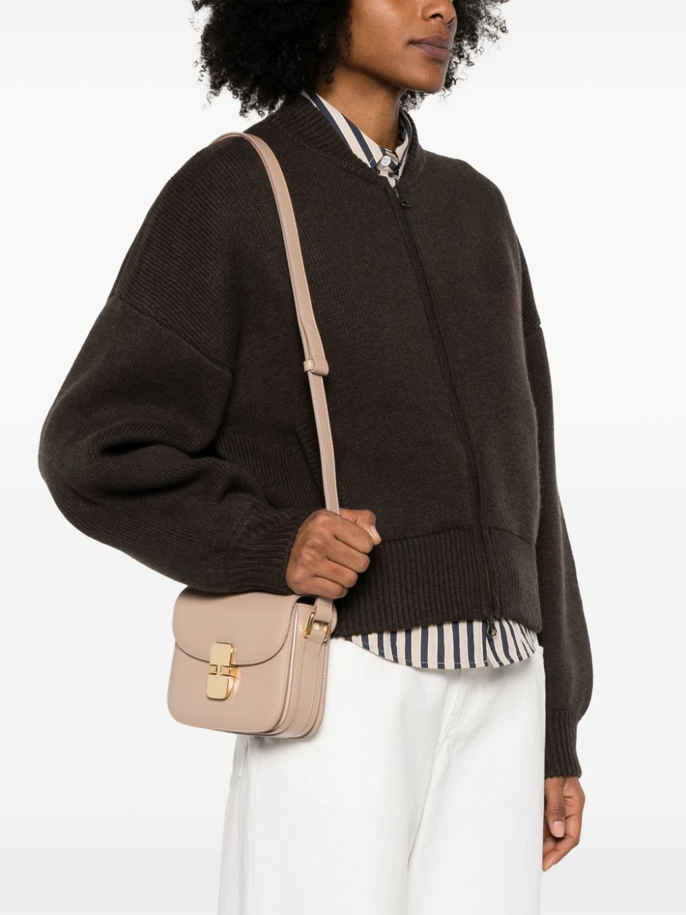 A.P.C. mini Grace crossbody bag - Beige