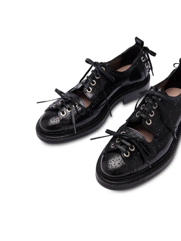 Simone Rocha カットアウト ブローグシューズ | ブラック