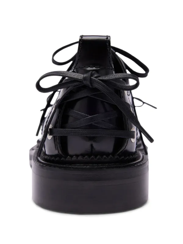 SIMONE ROCHA プラットフォームブローグ シューズ SIMONE ROCHA レザー プラットフォームブローグシューズ 装飾