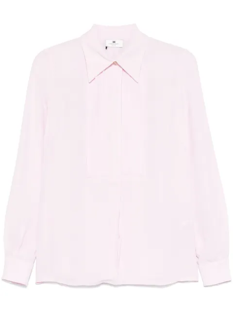 Elisabetta Franchi camisa de georgette con botones de joyas