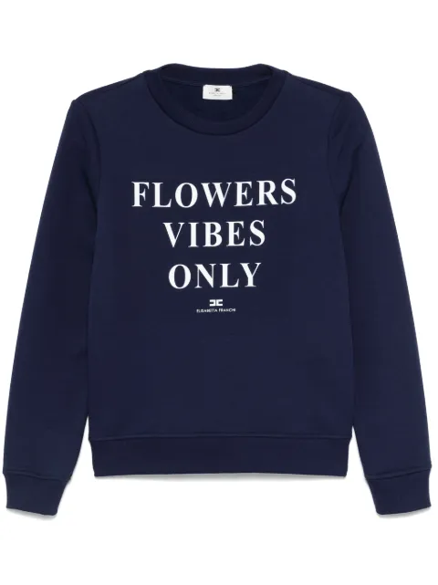Elisabetta Franchi sudadera con logo estampado