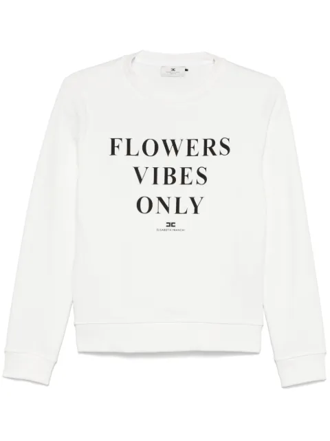 Elisabetta Franchi sudadera con texto estampado