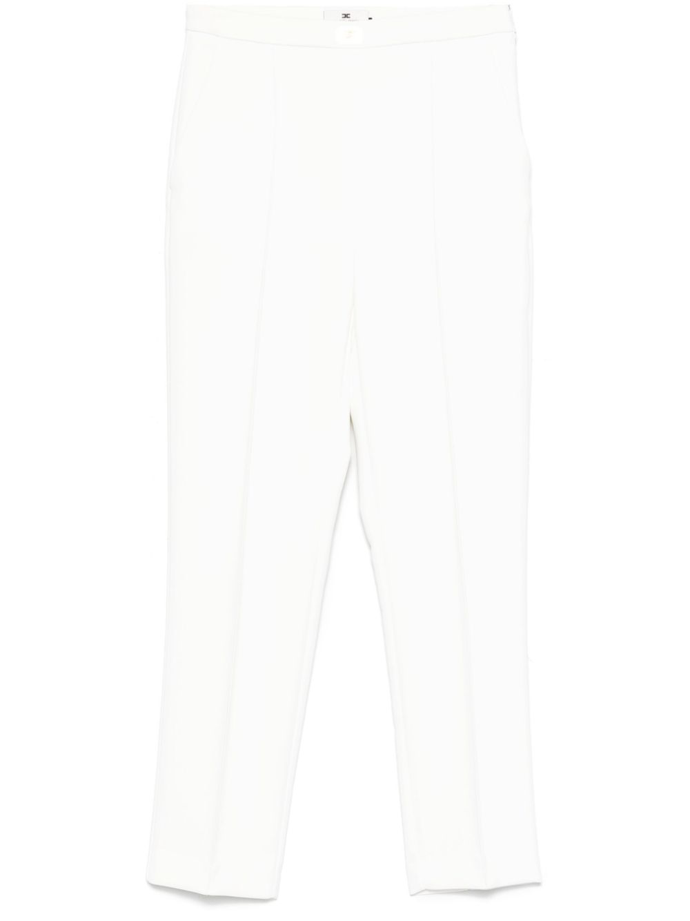 logo-plaque crepe trousers