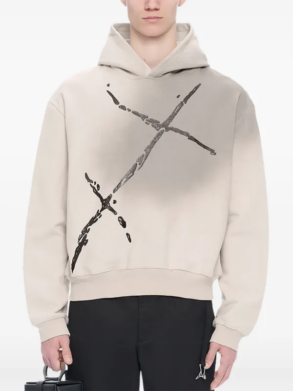 【関税込み】HELIOT EMIL ベージュ Fluxus フーディ HELIOT EMIL Beige Fluxus Hoodie Heliot Emil
